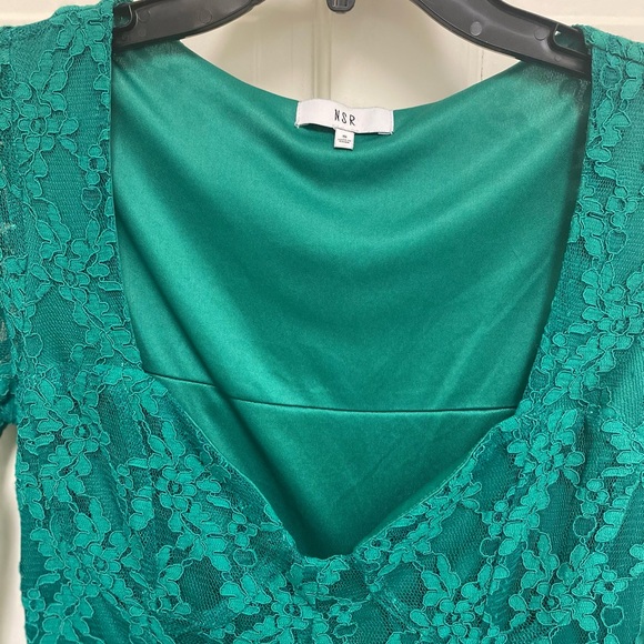 NSR green lace midi dress - Picture 4 of 4